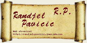 Ranđel Pavičić vizit kartica